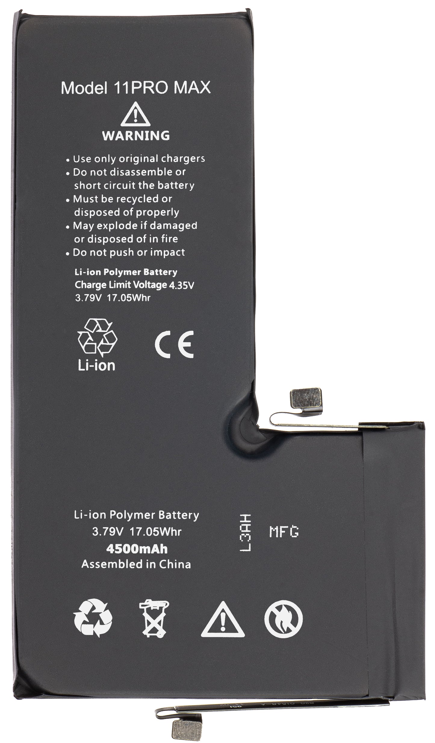 Apple iPhone 11 Pro Max batteri, høj kapacitet