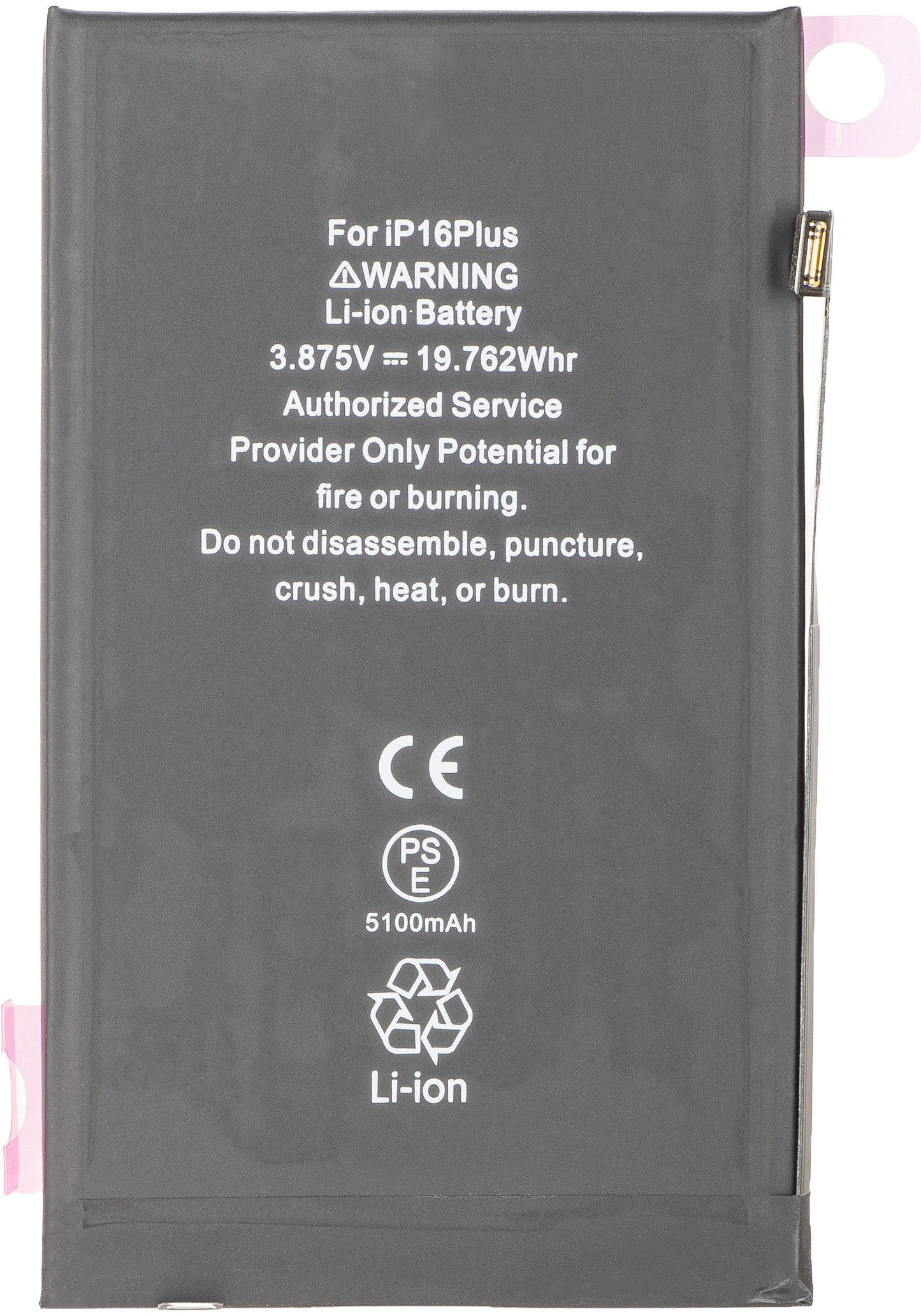 Apple iPhone 16 Plus batteri, høj kapacitet