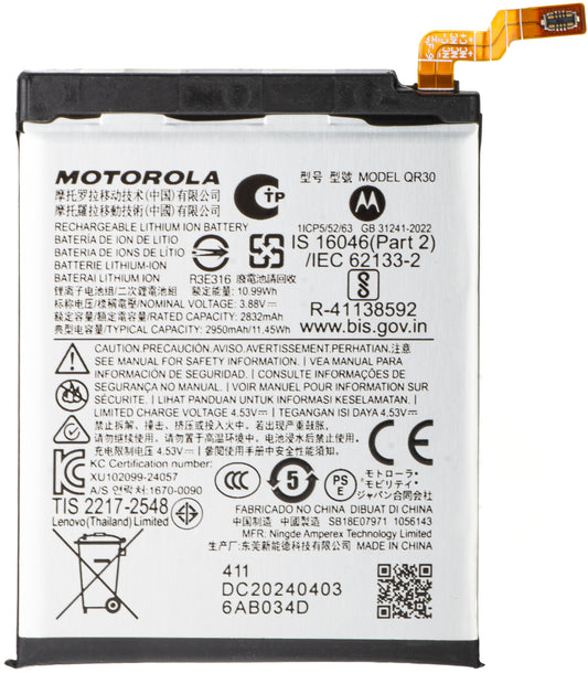 Batteri Motorola Razr+ 2025 / Razr+ 2024 / Razr 50 Ultra, QR30, Service Pack SB18E07971