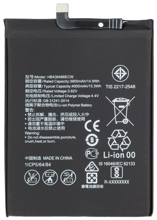 Batteri til Honor 20 Pro / View 20 / Mate 20 / P20 Pro / Mate 10, HB436486ECW