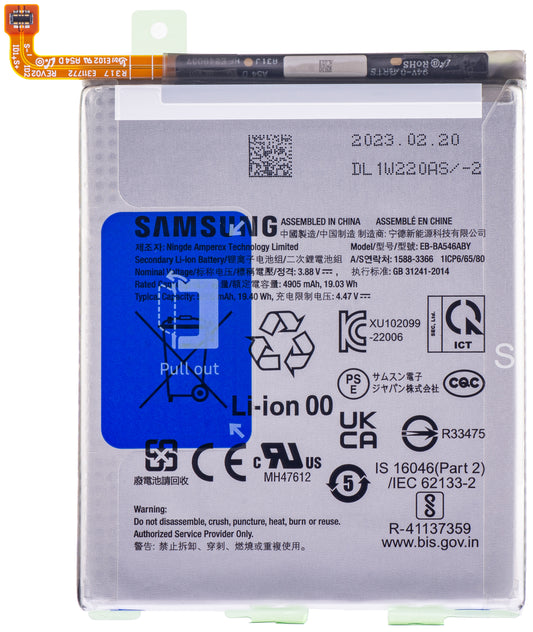 Batteri Samsung Galaxy A55 5G A556 / A25 A256 / A54 A546 / A34 A346 / A33 5G A336, EB-BA546ABY, Service Pack GH82-31204A