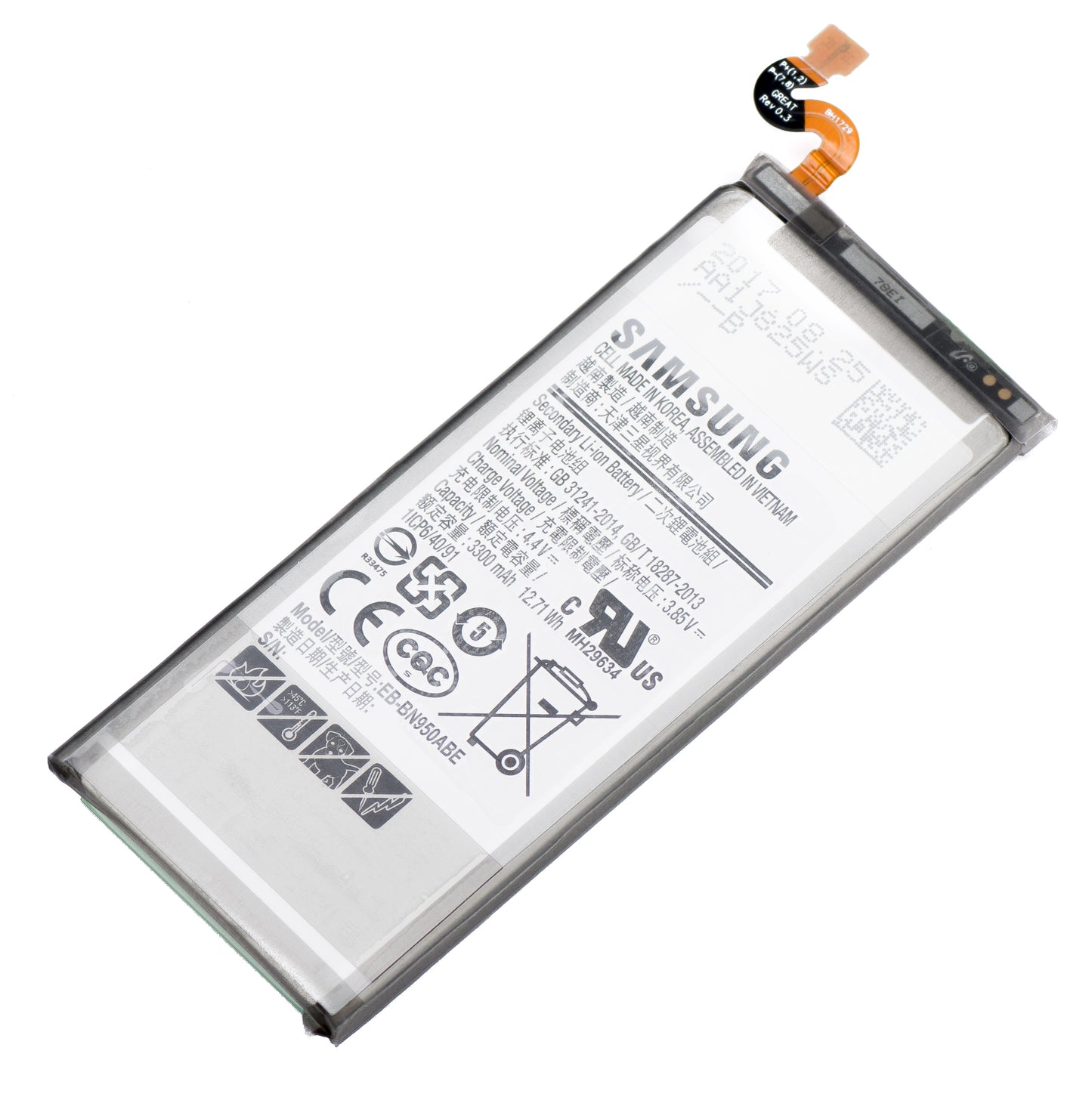 Batteri Samsung Galaxy Note 8 N950, EB-BN950ABE, udskiftning
