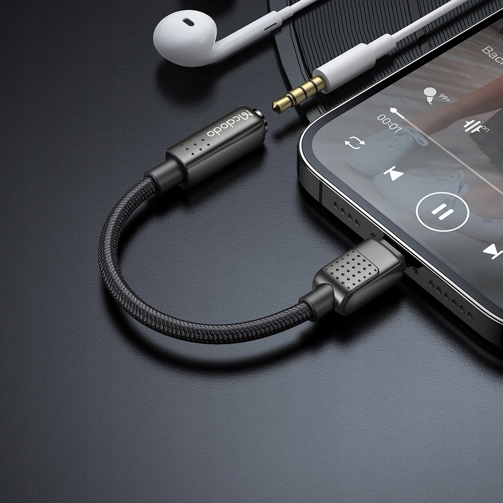 Audioadapter Lightning - 3.5mm McDodo CA-5010, Sort