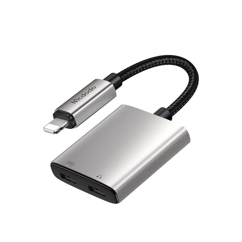 Audioadapter Lightning - Lightning / Lightning McDodo CA-5560 Wales, Grå