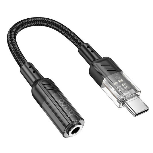 USB-C - 3,5 mm lydadapter HOCO LS37, sort