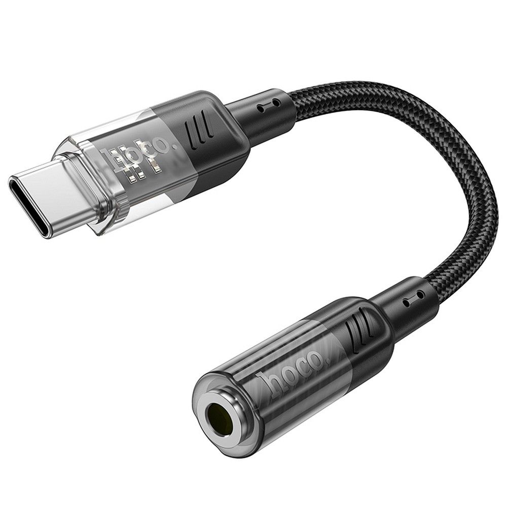 Audioadapter USB-C - 3.5mm HOCO LS37, Sort