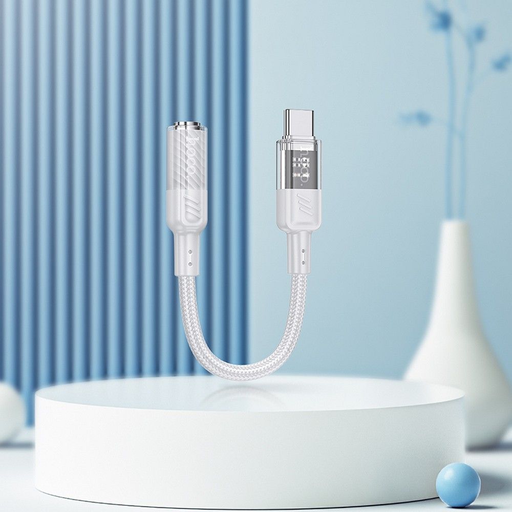 Audioadapter USB-C - 3.5mm HOCO LS37, Grå