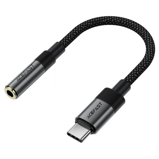 Audioadapter USB-C - 3,5 mm Acefast J12, Sort