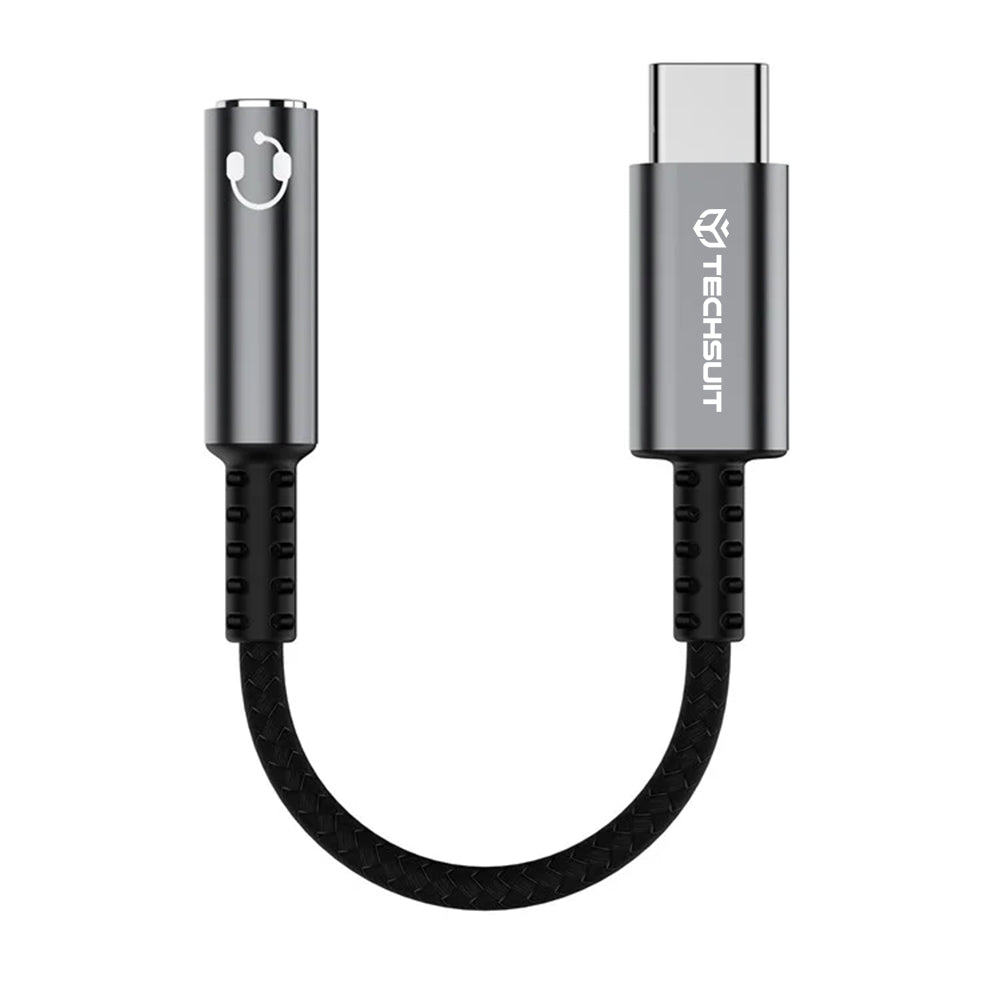 Audioadapter USB-C - 3,5 mm Techsuit AC14 SonicPiX, Grå