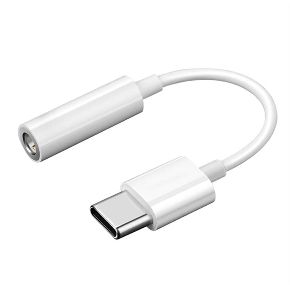 Audioadapter USB-C - 3,5 mm Techsuit AC18 MusicBox, Hvid, Sæt med 2 stk.