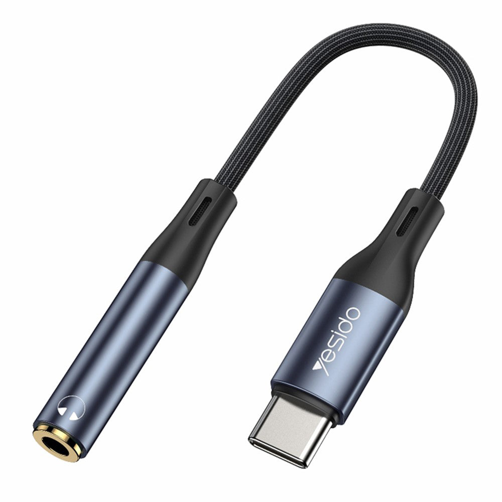 Audioadapter USB-C - 3.5mm Yesido YAU38, Sort