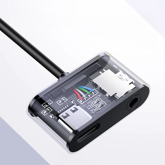 Lydadapter USB-C - 3,5 mm / USB-C UGREEN CM193, Grå