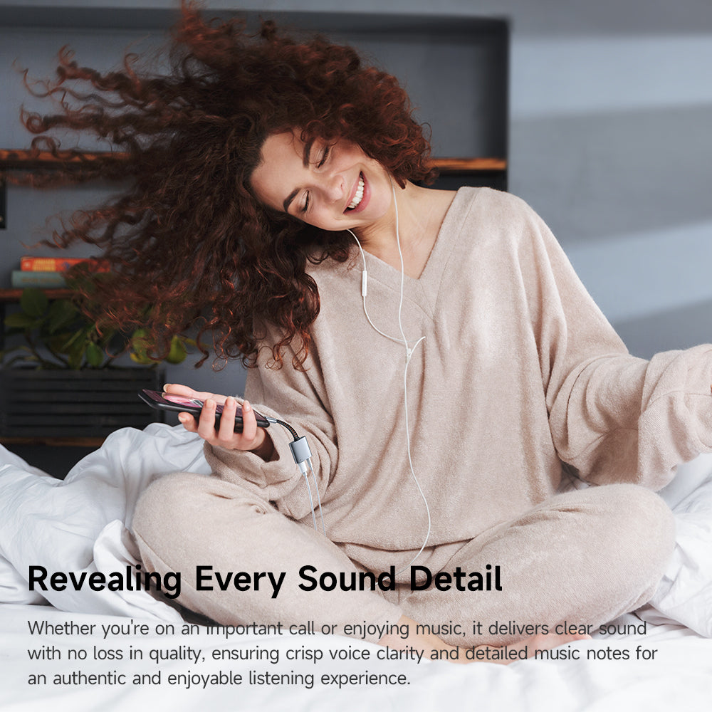 Audioadapter USB-C - USB-C / 3,5 mm McDodo CA-3120, Grå