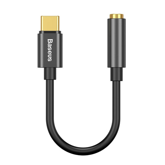 Lydadapter USB-C - 3,5 mm Baseus L54, sort CATL54-01