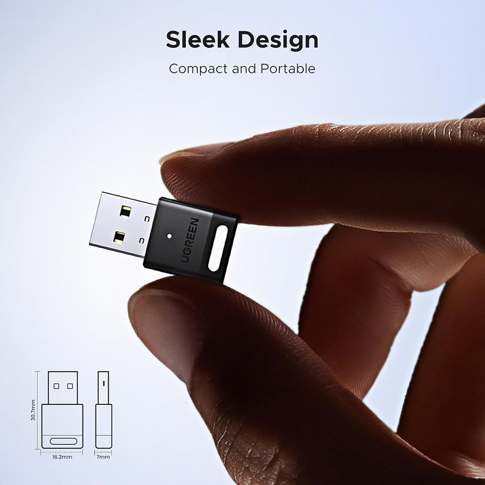 Bluetooth USB-adapter UGREEN CM748 (45134), Sort