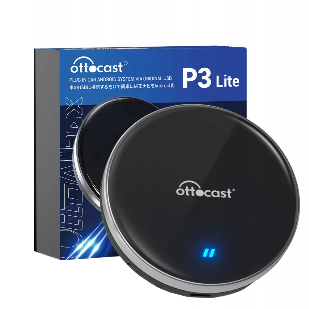 Carplay / Android Auto Wireless Ottocast OttoAibox P3 Lite adapter til Apple iPhone / Android-serien