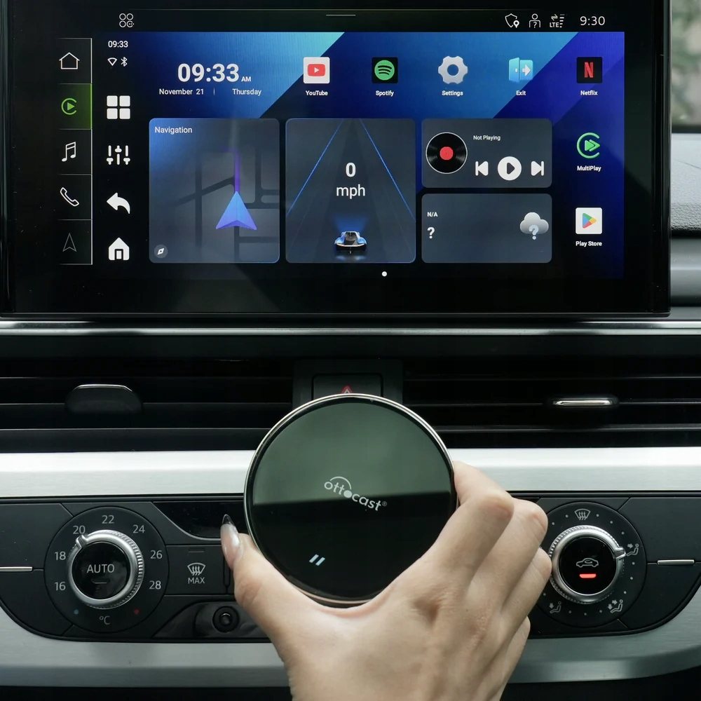 Carplay / Android Auto Wireless Ottocast OttoAibox P3 Lite adapter til Apple iPhone / Android-serien
