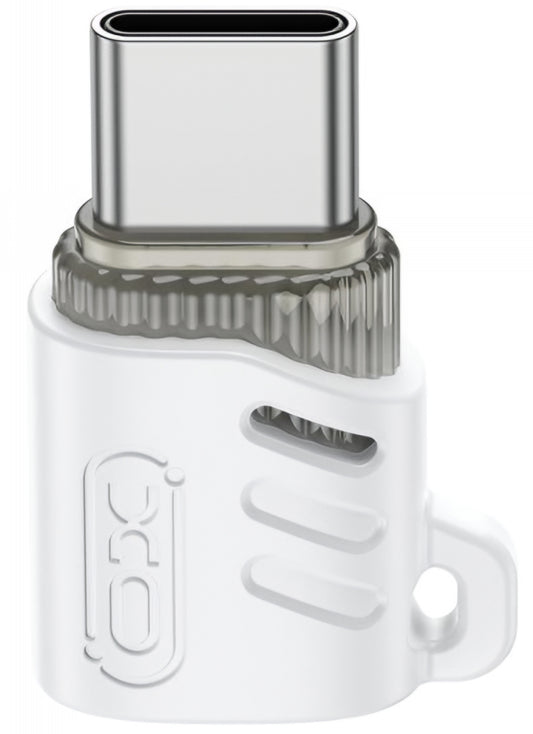 Data- og opladningsadapter microUSB - USB-C XO Design NB256G, Hvid