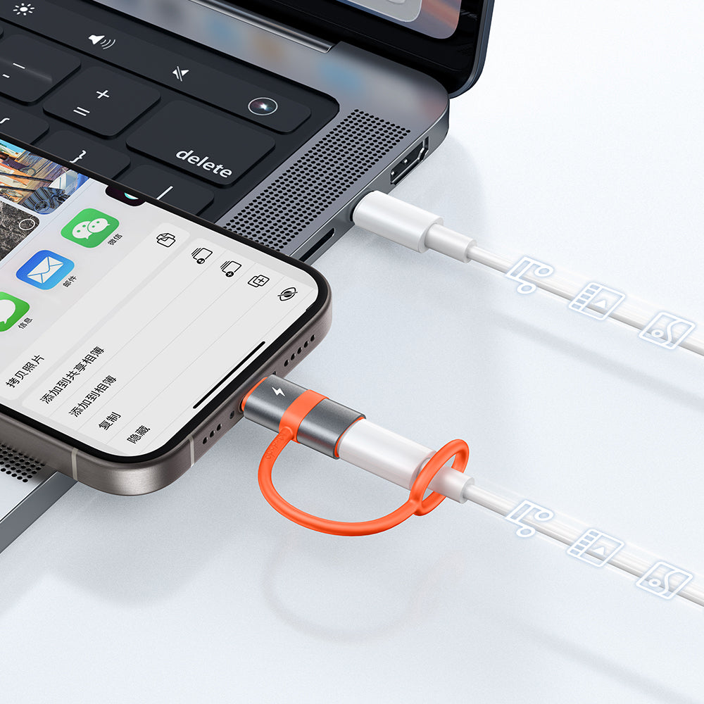 Adapter til data og opladning Lightning - USB-C McDodo OT-5530, Grå