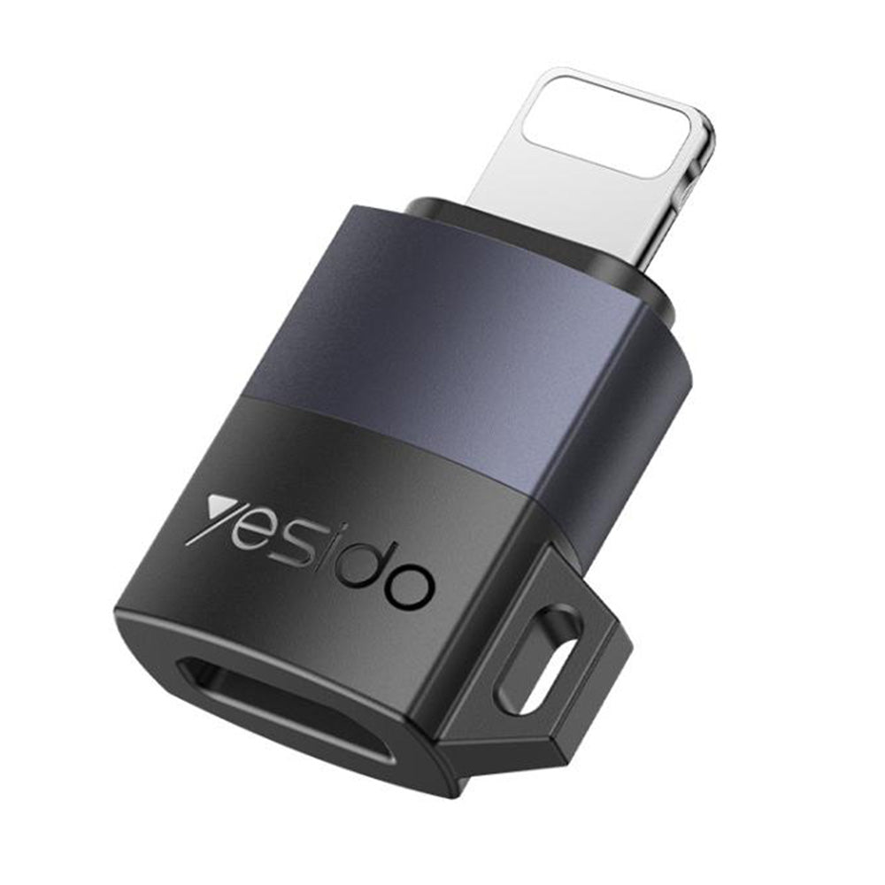 Adapter til data og opladning microUSB - Lightning Yesido GS30, Grå