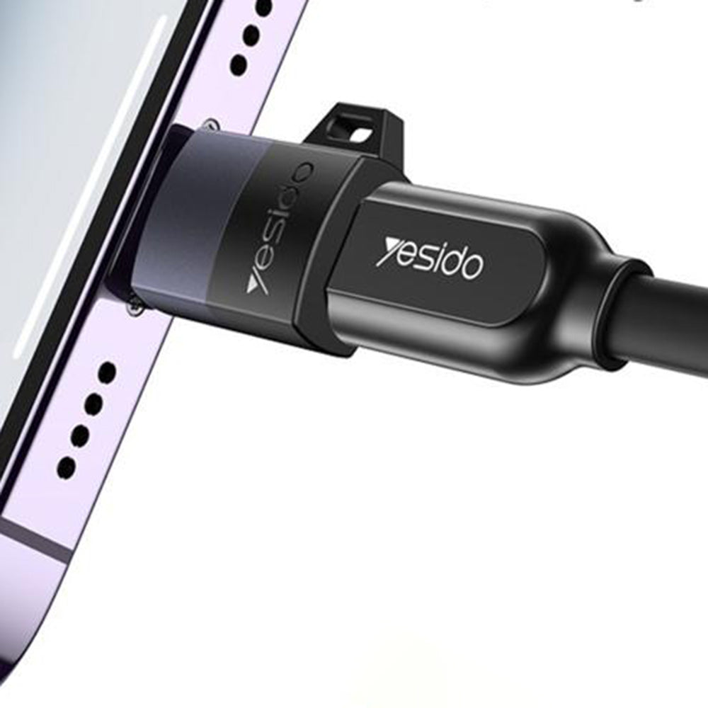 Adapter til data og opladning microUSB - Lightning Yesido GS30, Grå