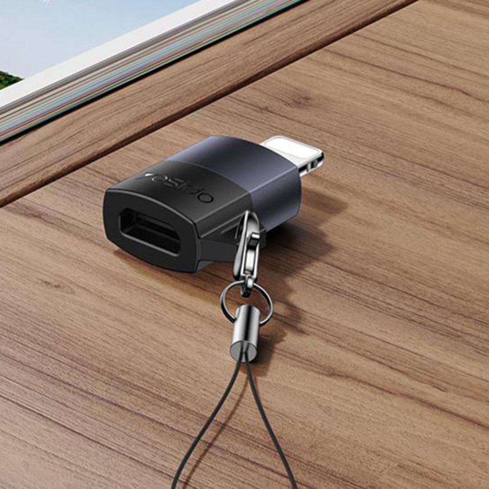 Adapter til data og opladning microUSB - Lightning Yesido GS30, Grå