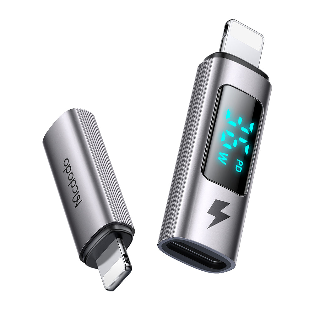 Data- og Opladningsadapter USB-C - Lightning McDodo OT-6100 Wales Display, Sort