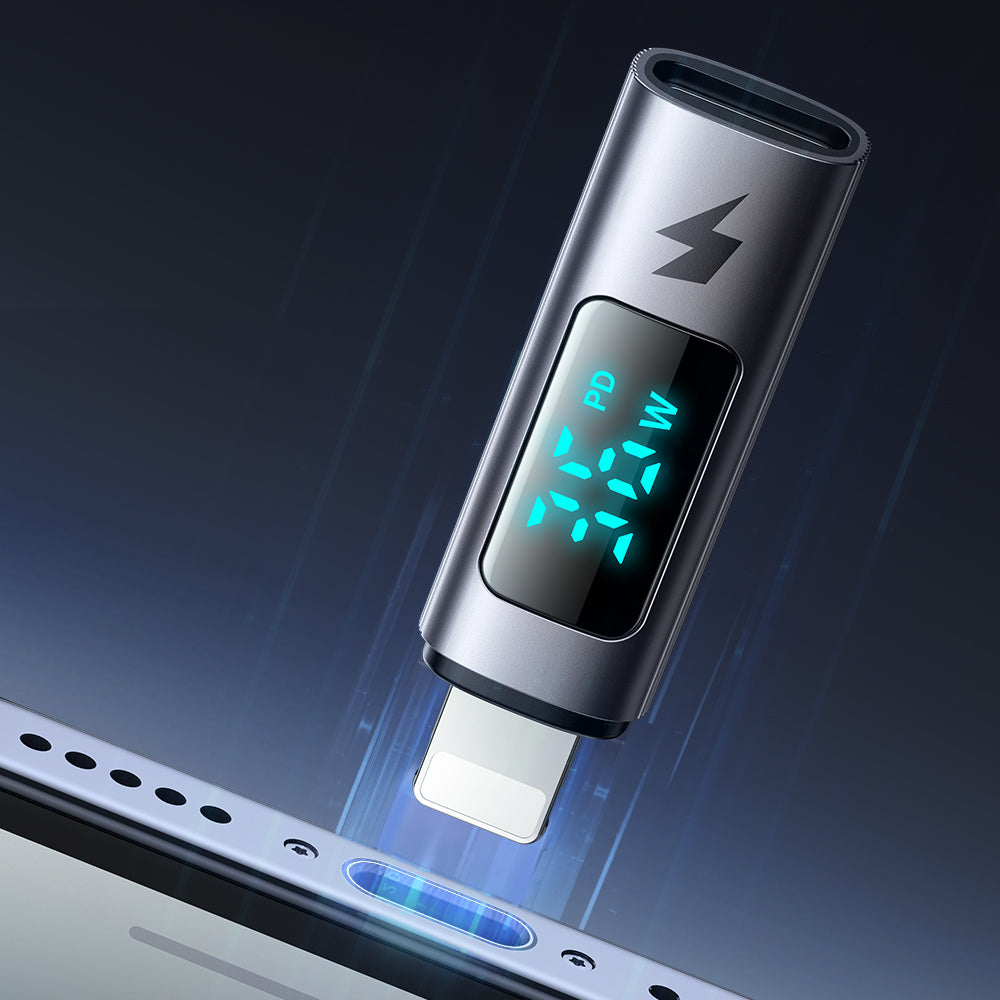 Data- og Opladningsadapter USB-C - Lightning McDodo OT-6100 Wales Display, Sort
