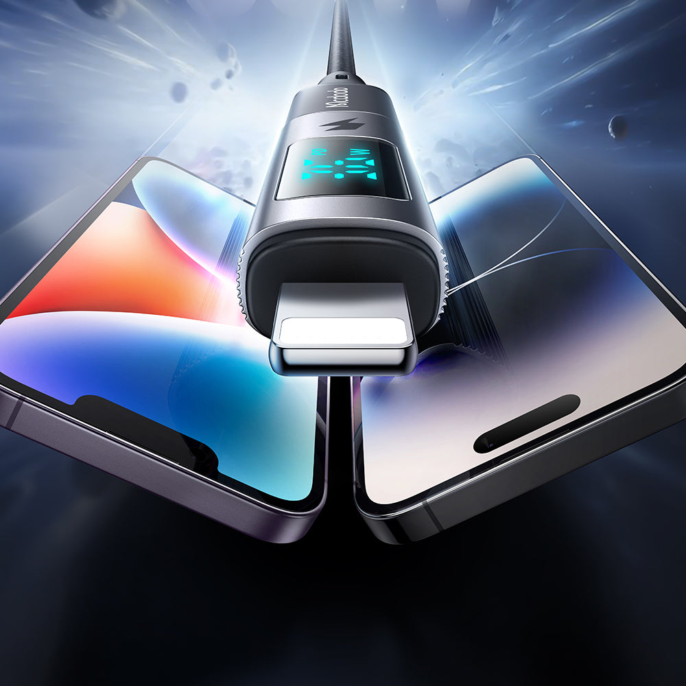 Data- og Opladningsadapter USB-C - Lightning McDodo OT-6100 Wales Display, Sort