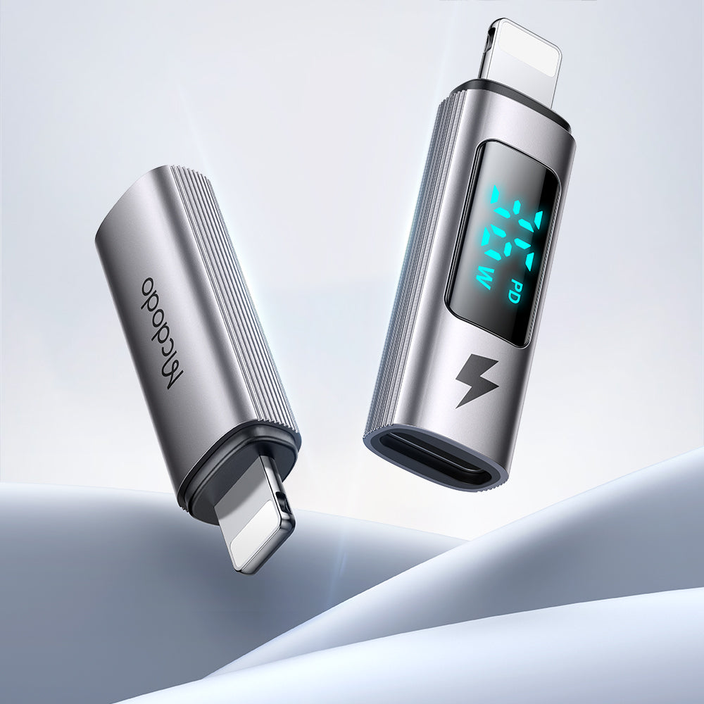 Data- og Opladningsadapter USB-C - Lightning McDodo OT-6100 Wales Display, Sort