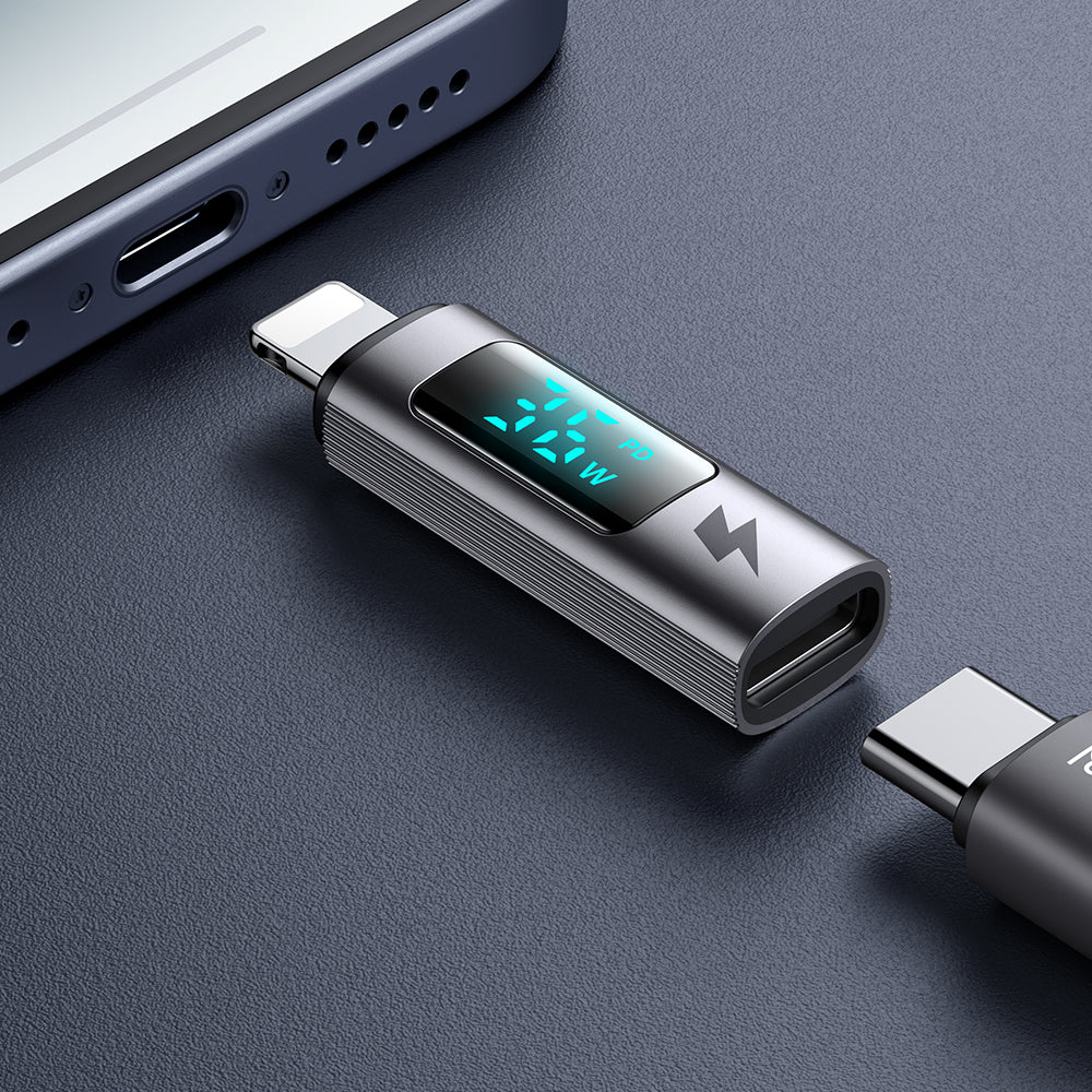 Data- og Opladningsadapter USB-C - Lightning McDodo OT-6100 Wales Display, Sort