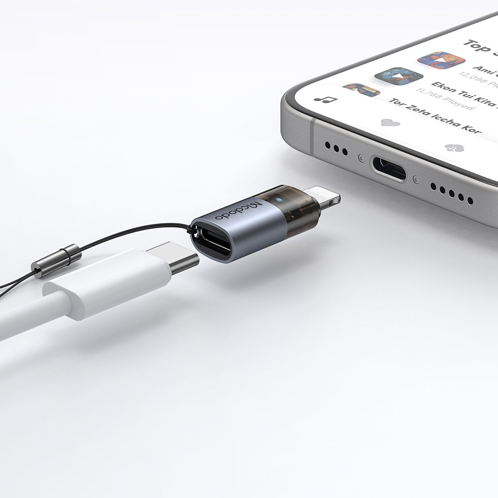 USB-C - Lightning McDodo OT-7630 Data and Charging Adapter, Black
