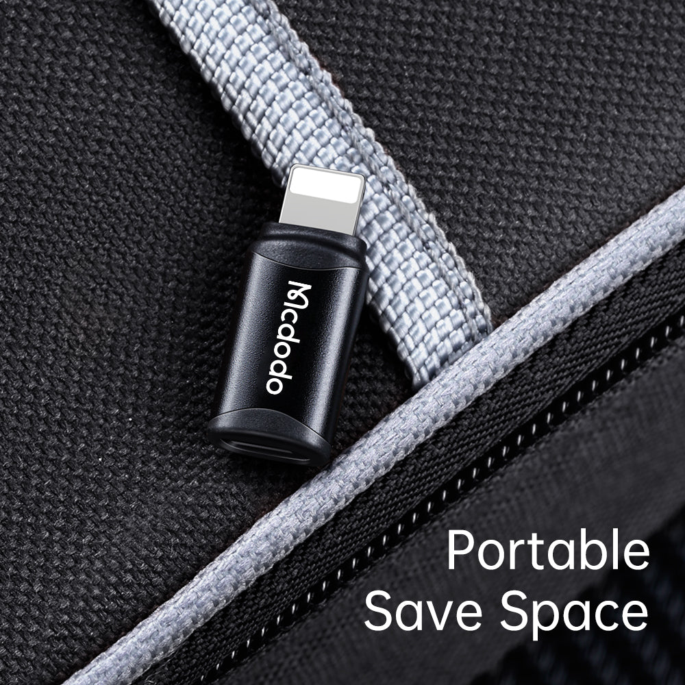 USB-C - Lightning McDodo OT-7680 Data- og Opladningsadapter, Sort