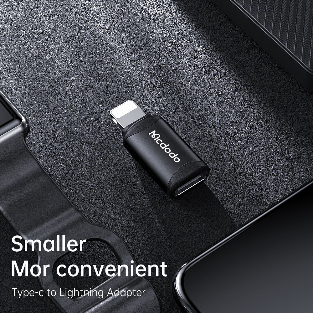 USB-C - Lightning McDodo OT-7680 Data- og Opladningsadapter, Sort