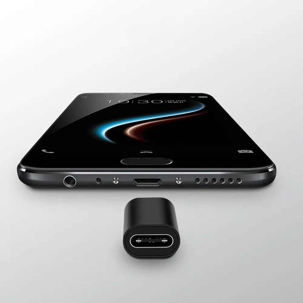 USB-C Data and Charging Adapter - Lightning / microUSB / USB-A Techsuit A19 TriFlashX 3in1, Black