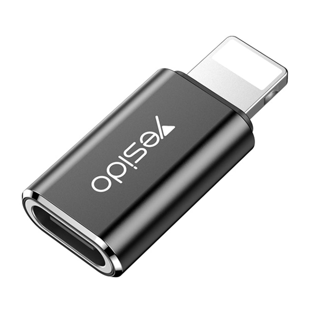 USB-C - Lightning Data og Opladningsadapter Yesido GS03, Sort