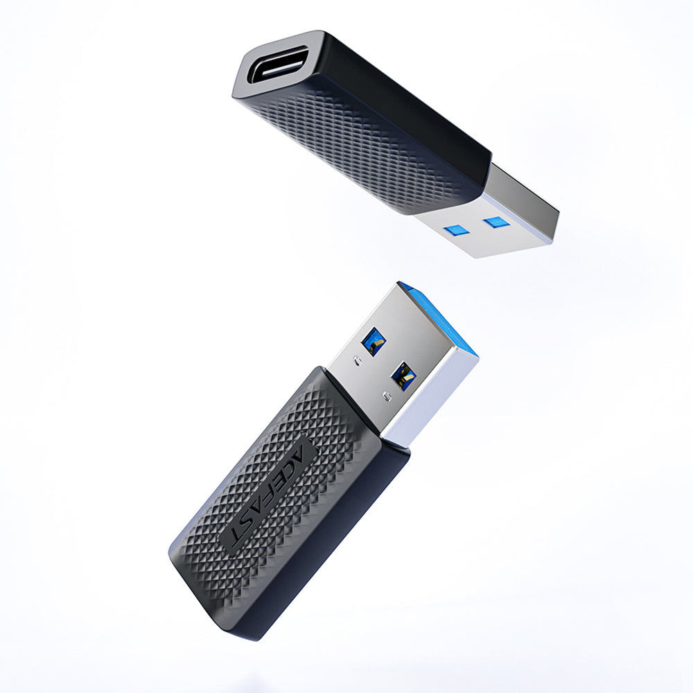 Data- og Opladningsadapter USB-C til USB-A Acefast J2, Sort