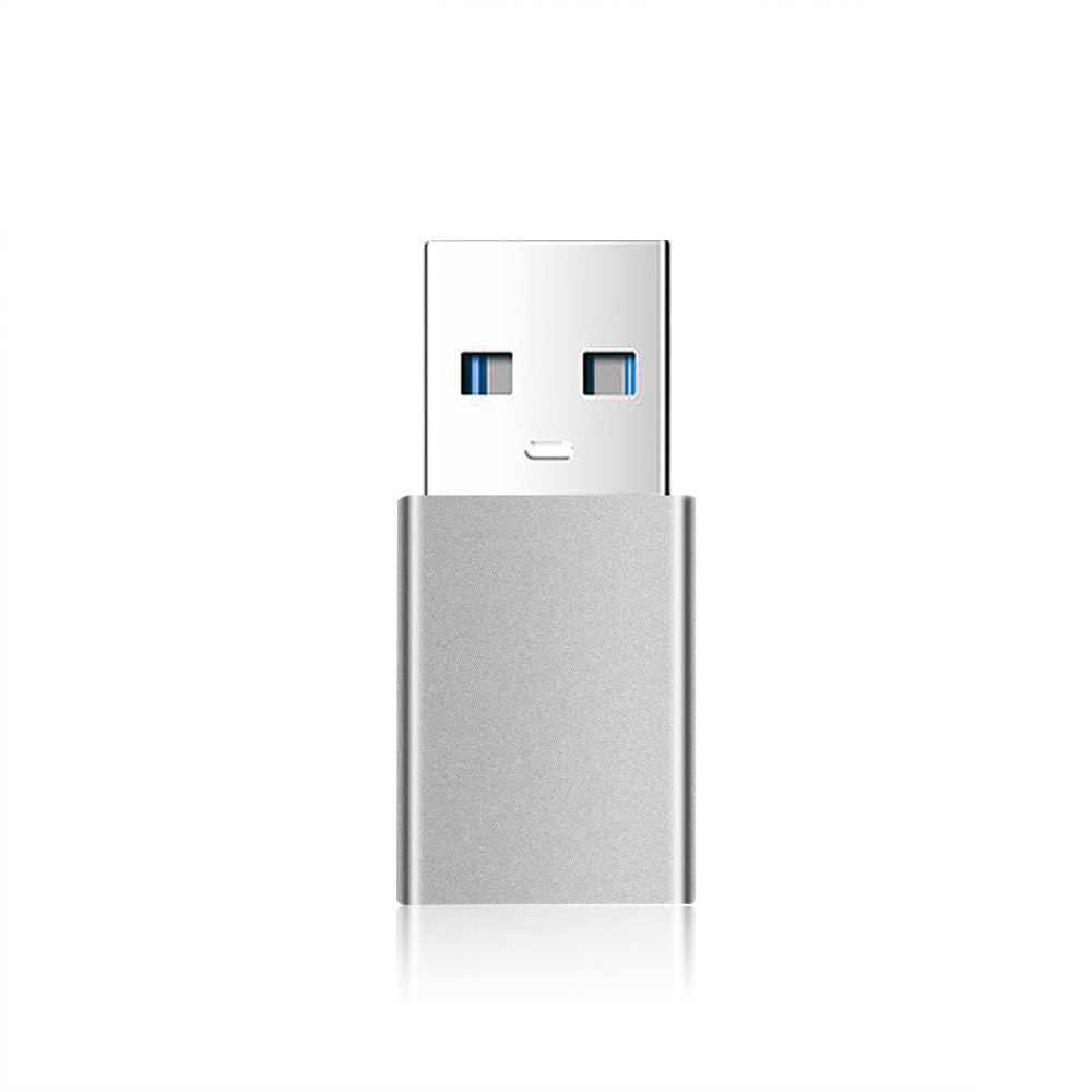 USB-C - USB-A Fixed Data- og Opladningsadapter, Grå