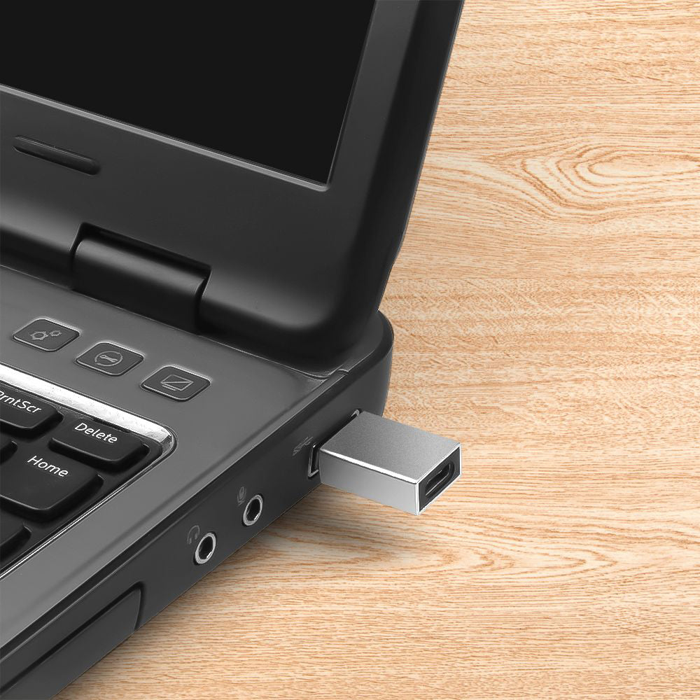 USB-C - USB-A Fixed Data- og Opladningsadapter, Grå