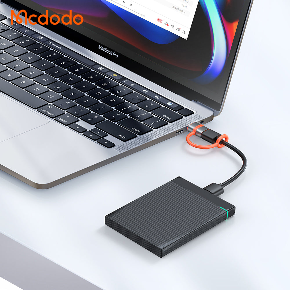 Adapter til data og opladning USB-C - USB-A McDodo OT-3800, Grå