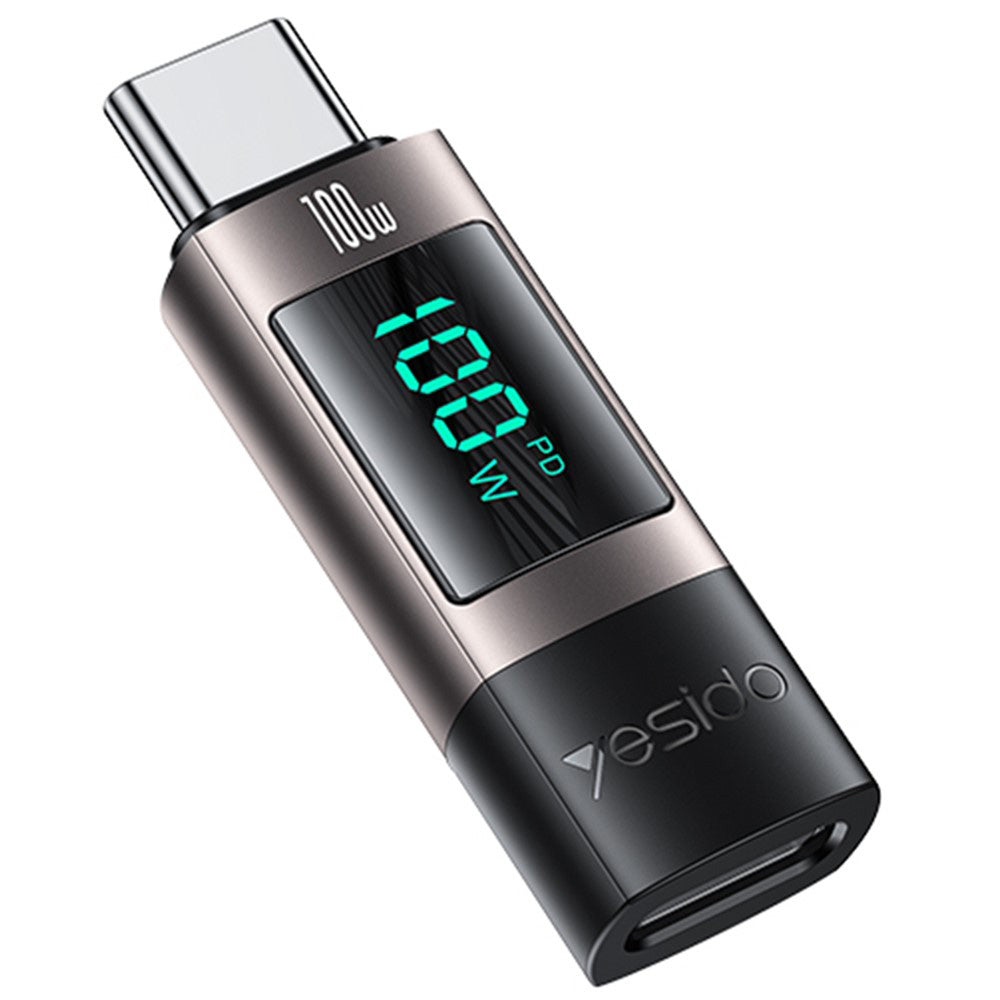 USB-C - USB-C Yesido GS24 Display Data- og Opladningsadapter, Grå