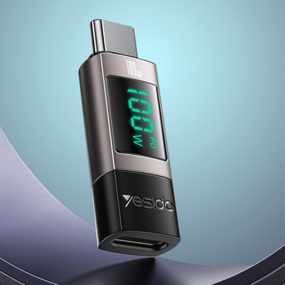 USB-C - USB-C Yesido GS24 Display Data- og Opladningsadapter, Grå