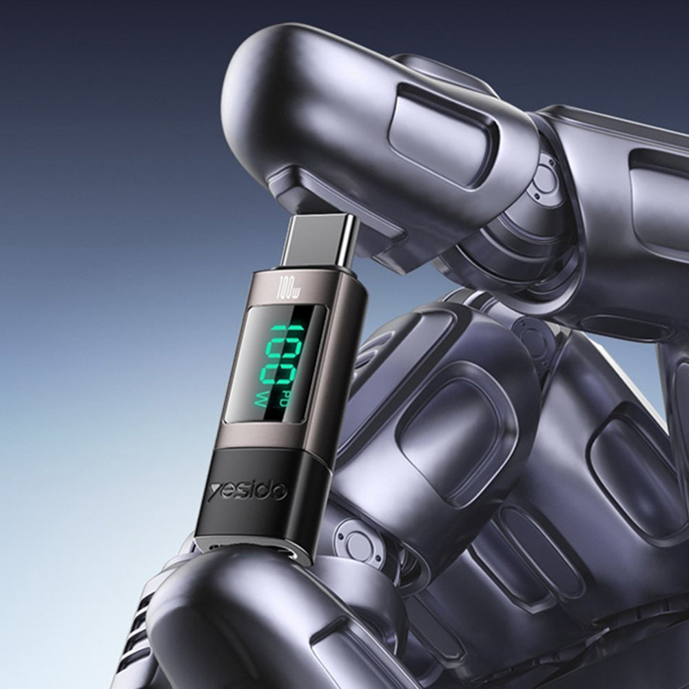 USB-C - USB-C Yesido GS24 Display Data- og Opladningsadapter, Grå