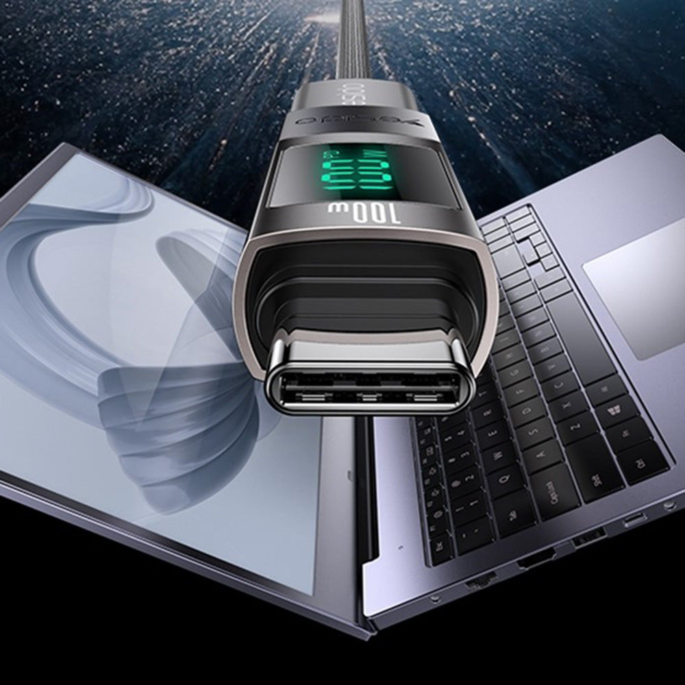 USB-C - USB-C Yesido GS24 Display Data- og Opladningsadapter, Grå