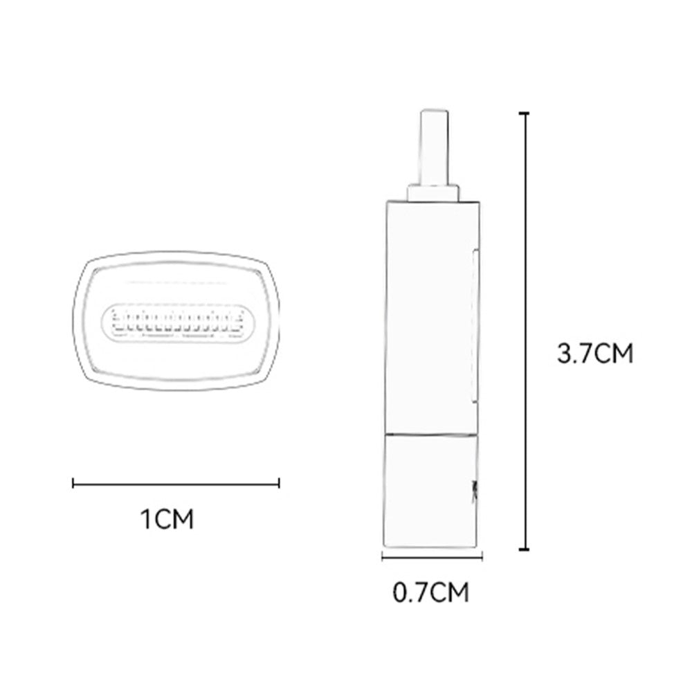 USB-C - USB-C Yesido GS24 Display Data- og Opladningsadapter, Grå