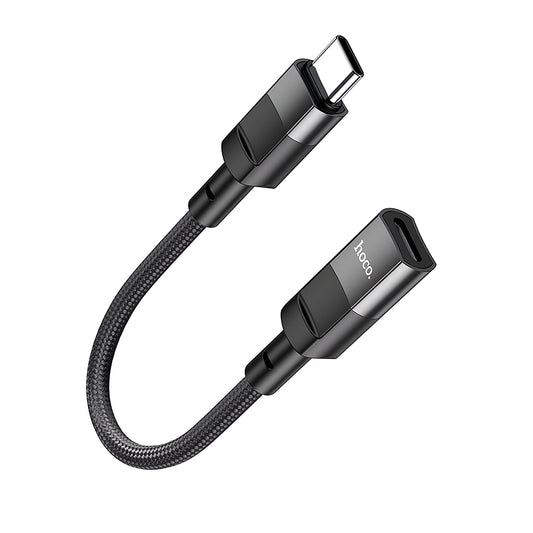 HOCO U107 Lightning - USB-C data- og opladningsadapter HOCO U107, 0,1 m, sort