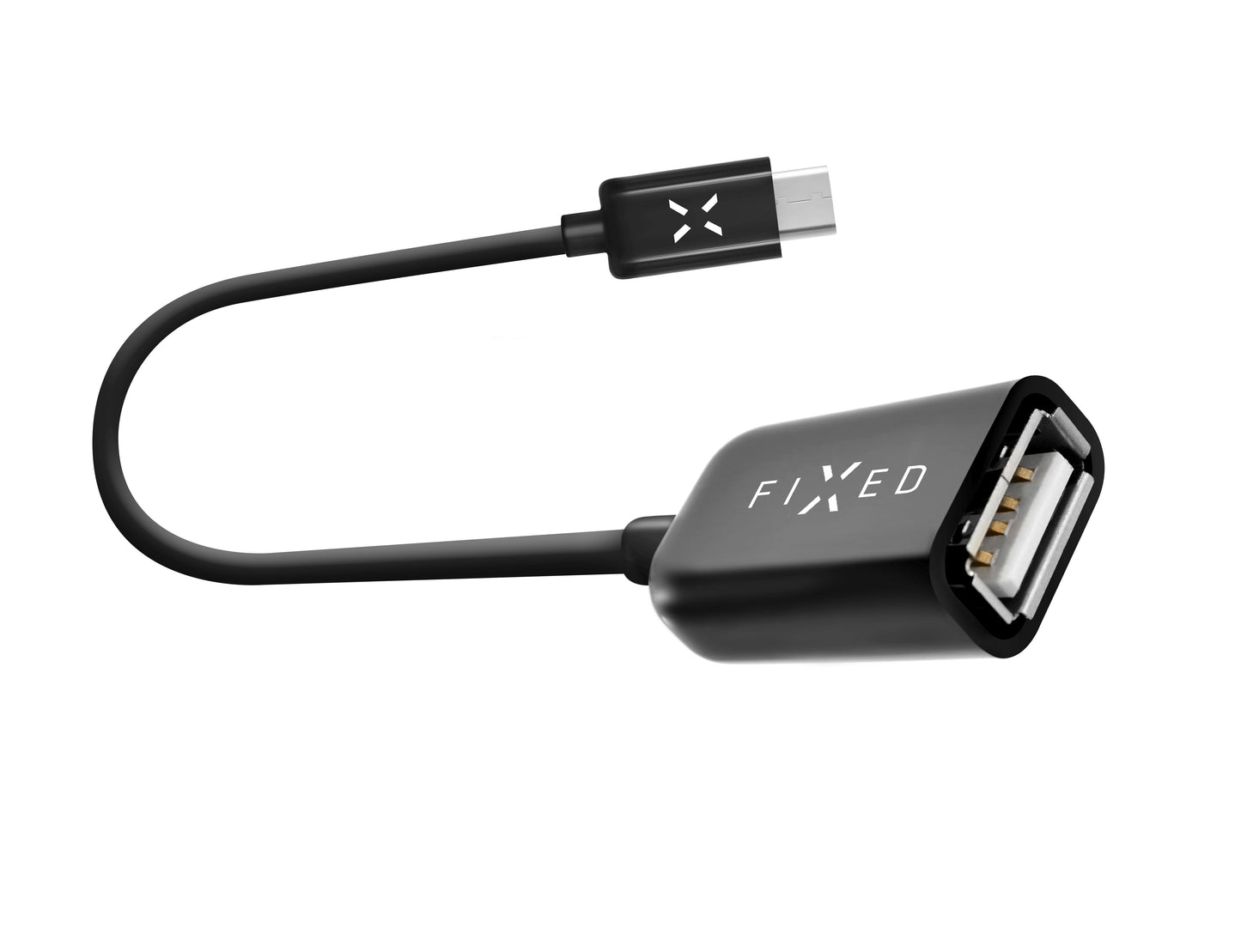 OTG USB-C - USB-A Fixed adapter, Sort