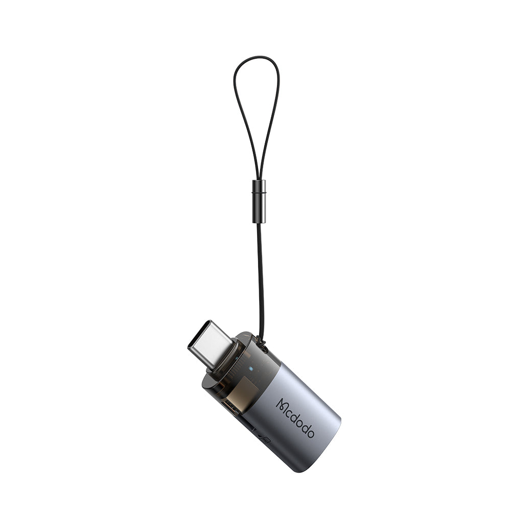 Kortlæser USB-C McDodo OT-7600, USB-A (OTG) - microSD, Sort