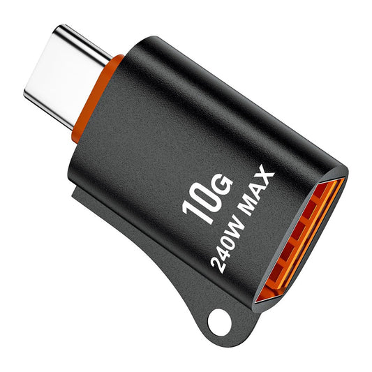 OTG Adapter USB-C - USB-A Techsuit A1 HyperPort, Sort Orange