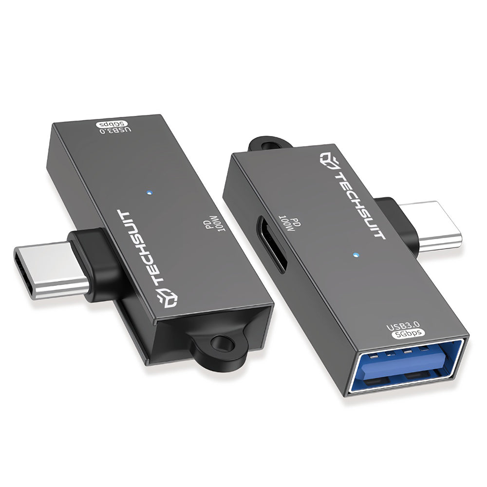 OTG Adapter USB-C - USB-A Techsuit A21, Grå
